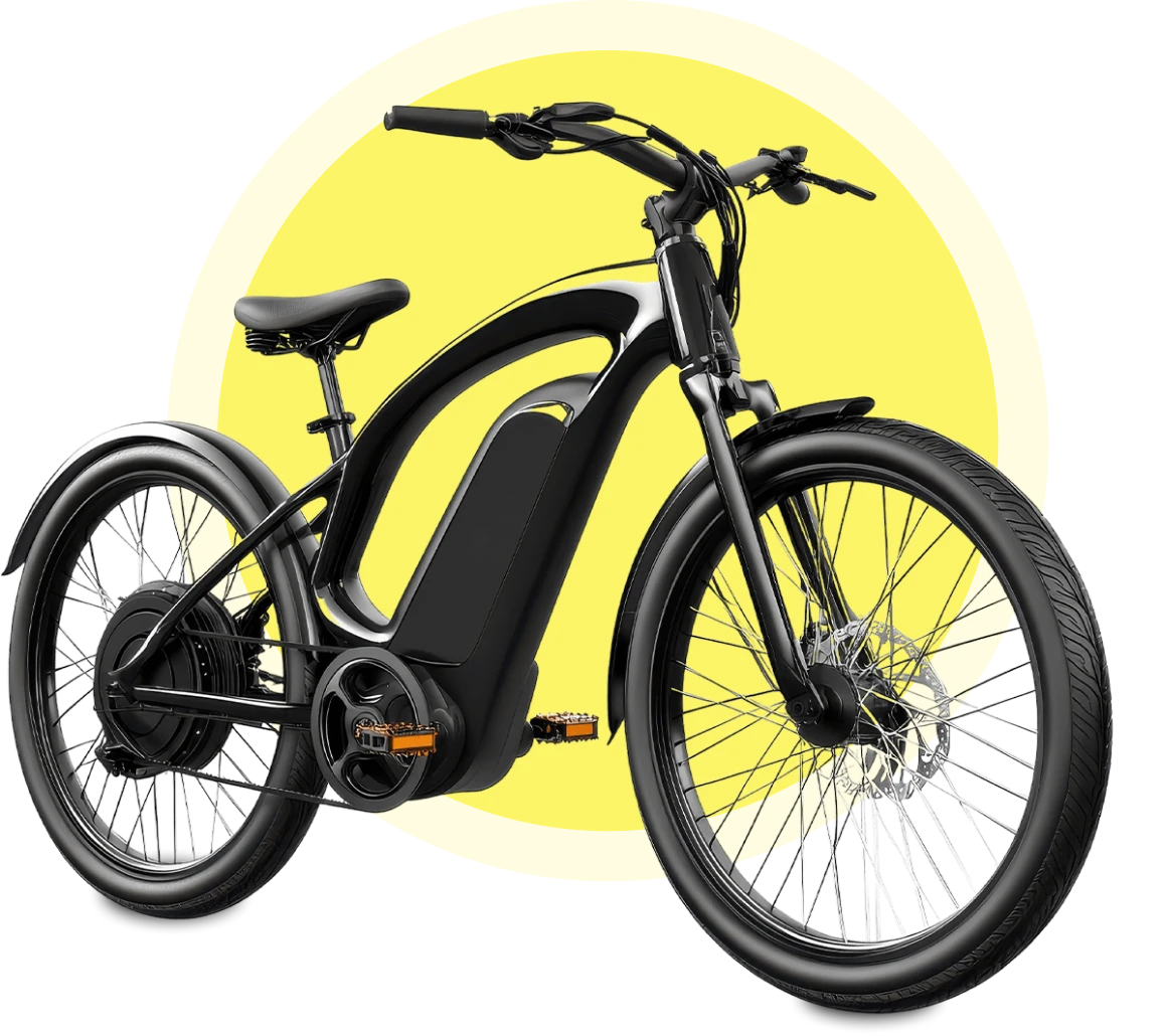 Sleek electric bike silhouette